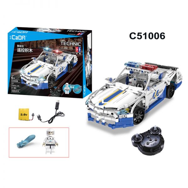 DoubleE / CADA C51006D GT police car remote control building blocks 1