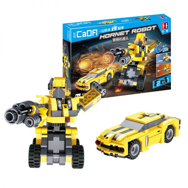 DoubleE / CADA C52020 Backforce Deformation Robot: Wasp Robot Back force building blocks 3