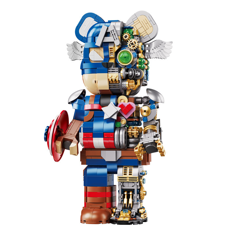 Wangao-188009-Captain-America-Semi-Mechanical-Bear-Brick-2.jpg Wangao 188009 Captain America Semi Mechanical Bear Brick 2 - CADA Block