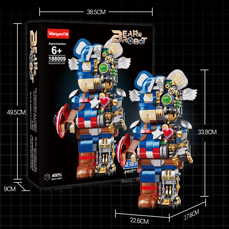 Wangao-188009-Captain-America-Semi-Mechanical-Bear-Brick-5.jpg Wangao 188009 Captain America Semi Mechanical Bear Brick 5 - CADA Block
