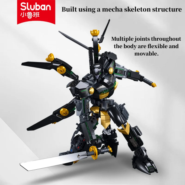 Sluban M38 B1052 Black Batman Mecha Super Heroes 2 - CADA Block