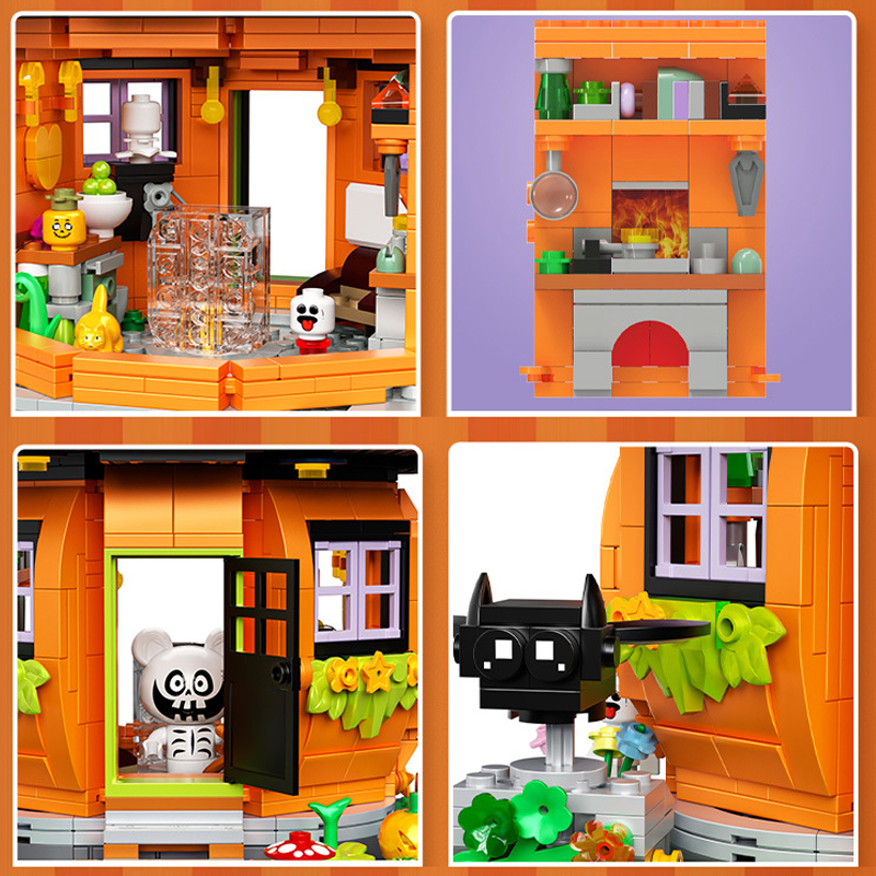 ZHEGAO-663013-Treasure-Bear-Pumpkin-House-4.jpg ZHEGAO 663013 Treasure Bear Pumpkin House 4 - CADA Block